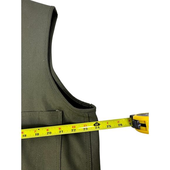 Filson Cruiser Vest Reversible Otter Green Tin Cloth or Black Gray Plaid Wool-L - Picture 10 of 11